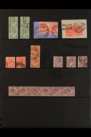 1913  Coil Pairs, Used Selection Incl 1½d Chestnut Vertical Pair, 2d Violet Vertical Strip Of 6. (11 Items) For More Ima - Unclassified