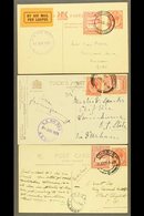 1925  (June) Three Airmail Postcards, One 1d Postal Stationery Card & Two Bearing 1d KGV Stamp, Plus All With 1d Air Sta - Unclassified
