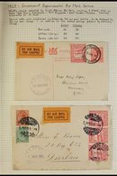 1925 AIR ISSUE - COVERS & CARDS COLLECTION  An Attractive Range Mainly Displaying S.A. AIR MAIL Bilingual Cachets In Vio - Sin Clasificación