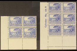 1940-1949 MATCHING VARIETIES.  1933-48 3d Ultramarine (issue 5), SG 59, Very Fine Mint Lower Left Corner BLOCK Of 4 With - Unclassified