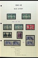 1941-6 WAR EFFORT USED COLLECTION  Includes Large Wars Set With Shades, Bantam Set With Shades, Mostly In Blocks Of Two  - Unclassified