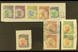 REVENUES  1954 Small Group Incl. £5, £10, £20 & £50 Used On Piece, Barefoot 38/43, Fine Used. For More Images, Please Vi - Southern Rhodesia (...-1964)