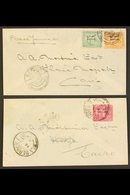 1898  Two Covers With '11th Soudanese' Imprint On Flaps, Both Addressed To Egypt, One Bearing 1897 2m & 3m And The Other - Soudan (...-1951)