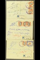 1955-1958 LOCAL POSTAL AGENCIES.  Three Registered Covers With Stamps Tied By "Gereif West" (x2) And "Gaili" Violet Prov - Soudan (...-1951)