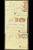 1955-1958 LOCAL POSTAL AGENCIES.  Three Registered Covers With Stamps Tied By "Gereif West" (x2) And "Gaili" Violet Prov - Sudan (...-1951)