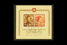 1941  Pro Juventute Mini-sheet (Michel Block 6, SG MSJ99a), Superb Cds Used, Fresh. For More Images, Please Visit Http:/ - Other & Unclassified