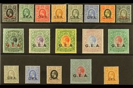 BRITISH OCCUPATION OF GERMAN EAST AFRICA  1917-22 MINT SELECTION On A Stock Card With 1917-21 "G.E.A." Opt'd Range That  - Tanganyika (...-1932)