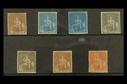 1851-55  Complete Imperf "blued Paper" Set, SG 2/8, All With 4 Clear Margins, Very Fine Mint Set (7 Stamps) For More Ima - Trinité & Tobago (...-1961)