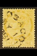 1880  1s Yellow-ochre, SG 12, Fine Used With Fully Dated "Tobago" Cds Cancel, Fresh. For More Images, Please Visit Http: - Trinité & Tobago (...-1961)