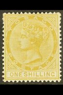 1880  1s Yellow-ochre, Watermark Crown CC, SG 12, Fine Mint. For More Images, Please Visit Http://www.sandafayre.com/ite - Trinidad En Tobago (...-1961)