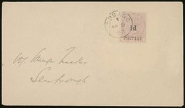 1897  ½d On 4d Lilac And Carmine, SG 33, Tied By Crisp Tobago Cds To Local Scarborough Cover With Inverted  "A" Code Cds - Trinidad & Tobago (...-1961)