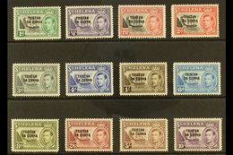 1952  KGVI Overprints Complete Set, SG 1/12, 5s Very Fine Mint, Others Never Hinged Mint (12 Stamps). For More Images, P - Tristan Da Cunha