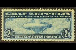 1930  $2.60 Blue Air Graf Zeppelin (Scott C15, SG A689), Fine Never Hinged Mint, Good Centering, Fresh & Attractive. For - Autres & Non Classés