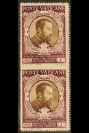 1946  1L Sepia & Purple "St Cajetan Of Thiene" Vertical Pair IMPERF IN-BETWEEN VARIETY, Sass 114L, Never Hinged Mint For - Other & Unclassified