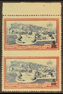 1946  6L On 3L50 Blue & Carmine Express, Vertical Pair IMPERF IN-BETWEEN VARIETY, Sass E7s, Never Hinged Mint, Small Gum - Sonstige & Ohne Zuordnung