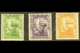 1913  1r, 2r, And 3r "Sailing Canoe", SG 255/257, Very Fine Mint. (3 Stamps) For More Images, Please Visit Http://www.sa - Zanzibar (...-1963)