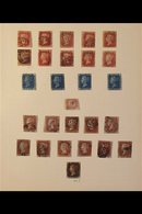 1840-1955 MINT & USED COLLECTION  On Leaves, Includes 1840 1d Penny Black Plate 6 (3+ Margins, Light Crease) Used, 1858- - Other & Unclassified