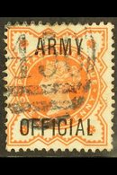 OFFICIALS  ARMY ½d Vermillion "OFFICIAL" (SG O41) With Unlisted Short Foot To L , Good Used & Unusual For More Images, P - Sonstige & Ohne Zuordnung