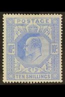 1902-10  10s Ultramarine De La Rue, SG 265, Very Lightly Hinged Mint. Fresh & Attractive. For More Images, Please Visit  - Unclassified