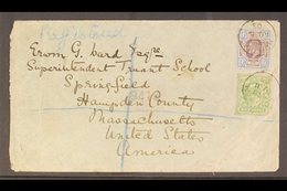 1905  (11 Aug) Registered Cover Addressed To USA, Bearing ½d & 9d KEVII Stamps Tied By "Horsham" Cds's, Plus Five Transi - Sin Clasificación