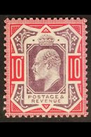 1906  10d Dull Purple And Carmine, Chalk Paper, Ed VII, SG M43 (1), Very Fine NHM. For More Images, Please Visit Http:// - Ohne Zuordnung