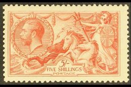 1918-19  5s Rose Red Seahorse, B.W. Printing, SG 416, Tiny Pinhole At Base, Otherwise Never Hinged Mint, Cat.£475. For M - Sin Clasificación