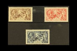 1934  Re-engraved Seahorses Set Complete, SG 450/52, Mint Very Lightly Hinged (3 Stamps) For More Images, Please Visit H - Unclassified