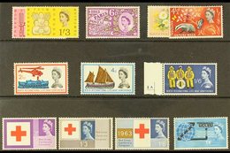 1963  Phosphor Commemorative Sets And Issues Complete, Incl Lifeboat, Red Cross Etc, Never Hinged Mint. (12 Stamps) For  - Other & Unclassified