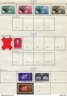 12051 LUXEMBOURG Collection Vendue Par Page N°425/8, 434, 444/5, 447 °/ *  1949-51  TB - Collections