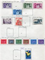 12053 LUXEMBOURG Collection Vendue Par Page N°465, 467/9, 471/3, 476/81, 483  °/ * 1953-54  TB - Collezioni