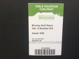 TICKET TRANSPORT  TABLE MOUNTAIN AERIAL CABLEWAY  Afrique Du Sud  South Africa - Mundo