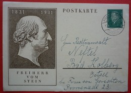 GERMANY -  GANZSACHEN - POSTAL STATIONERY , DEUTSCHES REICH - FREIHERR VOM STEIN - Autres & Non Classés