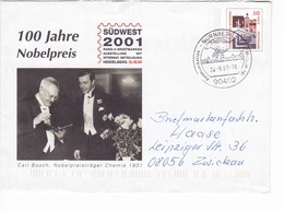 Brief BRD Privatganzsache Nürnberg 100 Jahre Nobelpreis Carl Bosch Chemie 1931 - Enveloppes Privées - Oblitérées