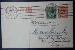 South Africa: Postcard P7  Pretoria To Leiden Holland   24-1-1923 Uprated - Lettres & Documents