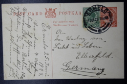 South Africa: Postcard P7  Ermelo -> Germany 27-6-1923 Uprated - Cartas