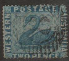 WESTERN AUSTRALIA - 1861 2d Blue Swan. Scott21. Used - Usados