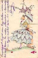 ART DÉCO : FEMME Et ARBRE FLEURI / LADY & FLOWERS - ARTIST SIGNED / ILLUSTRATION : MELA KOEHLER - M.M. ~ 1910 (aa906) - Köhler, Mela