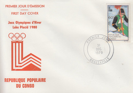 Enveloppe  FDC  1er  Jour   CONGO    Jeux   Olympiques   LAKE  PLACID    1980 - Invierno 1980: Lake Placid