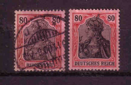 494d * DEUTSCHES REICH 62 + 93 * 80 PFENNIG REICHSPOST GESTEMPELT UND DEUTSCHES REICH OHNE GUMMI ** !! - Otros & Sin Clasificación