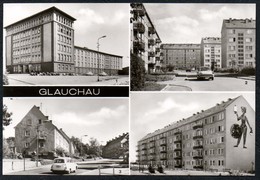 C3843 - TOP Glauchau - Ingenieur Schule - Neubauten Siedling - Fahrzeug Auto Kennzeichen - Glauchau