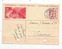 Entier Postal , Suisse, Carte Postale Illustrée, 1926 , CAROUGE (GENEVE), 1937 , 2 Scans - Entiers Postaux