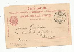 Entier Postal , Suisse, Carte Postale , GENEVE  EXP. LETT. , 2 Scans - Entiers Postaux