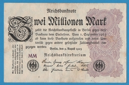 DEUTSCHES REICH 2 Millionen Mark	09.08.1923 Serie# MM  P# 104a - 2 Miljoen Mark