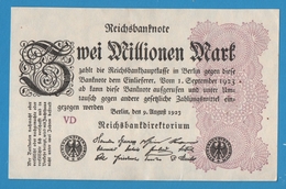 DEUTSCHES REICH 2 Millionen Mark	09.08.1923 Serie# VD  P# 104b - 2 Millionen Mark