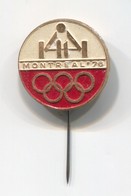Weightlifting  Halterophile - Olympiade MONTREAL 1976. Vintage Pin, Badge, Abzeichen - Halterofilia