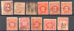 Etats Unis - Lot Timbres Taxes à Rechercher - Oblitérés - Postage Due