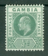Gambia: 1902/05   Edward   SG45     ½d      MH - Gambia (...-1964)