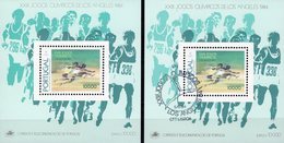 Sommer-Olympiade 1984 Portugal Blocks 45 **/o 18€ Los Angeles Hürden-Lauf Hb M/s Olympics Blocs Art Sheets Bf Sport - Sommer 1984: Los Angeles