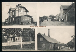 AK/CP Rantrum  Bahnhof  Husum     Gel/circ.  1908   Erhaltung/Cond. 1-  Nr. 00741 - Husum