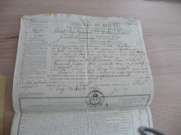 Feuille De Route 11/11/1826 Avignon épouse Lieutenant Mariaux Paris à Avignon - Documents